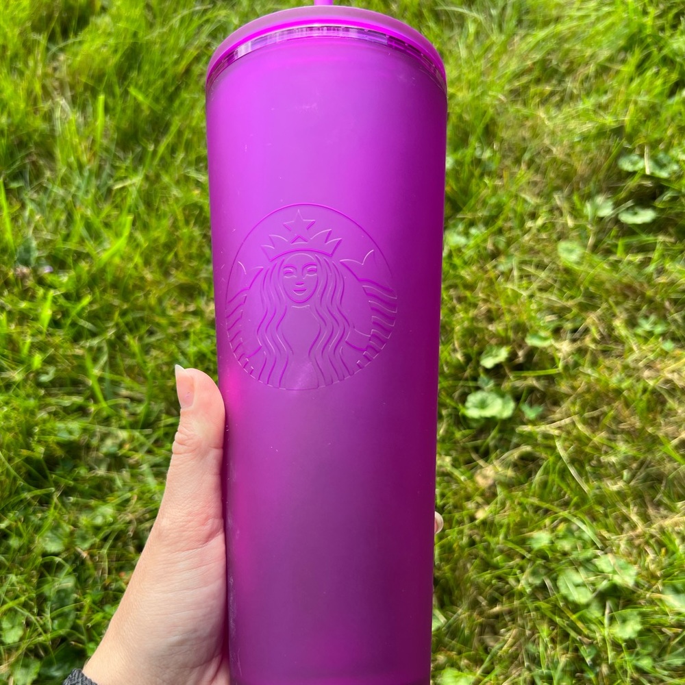 Matte purple Starbucks tumbler (soft touch)